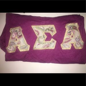 ❣️Alpha Sigma Alpha V-Neck Letters